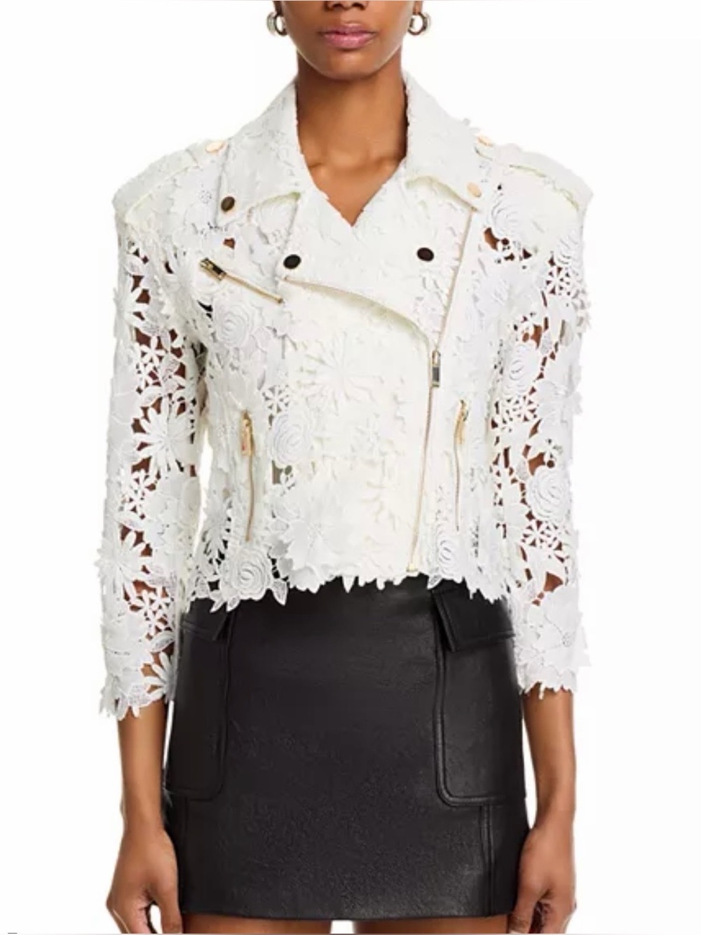 Generation love Crawford 3D Lace floral Moto Jacket size xl NWT - Picture 2 of 15
